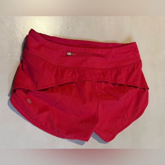 Lululemon Speed Up Shorts 2.5” Flamenco Red Size 6 Retired Edition Swift Fabric - Picture 7 of 9